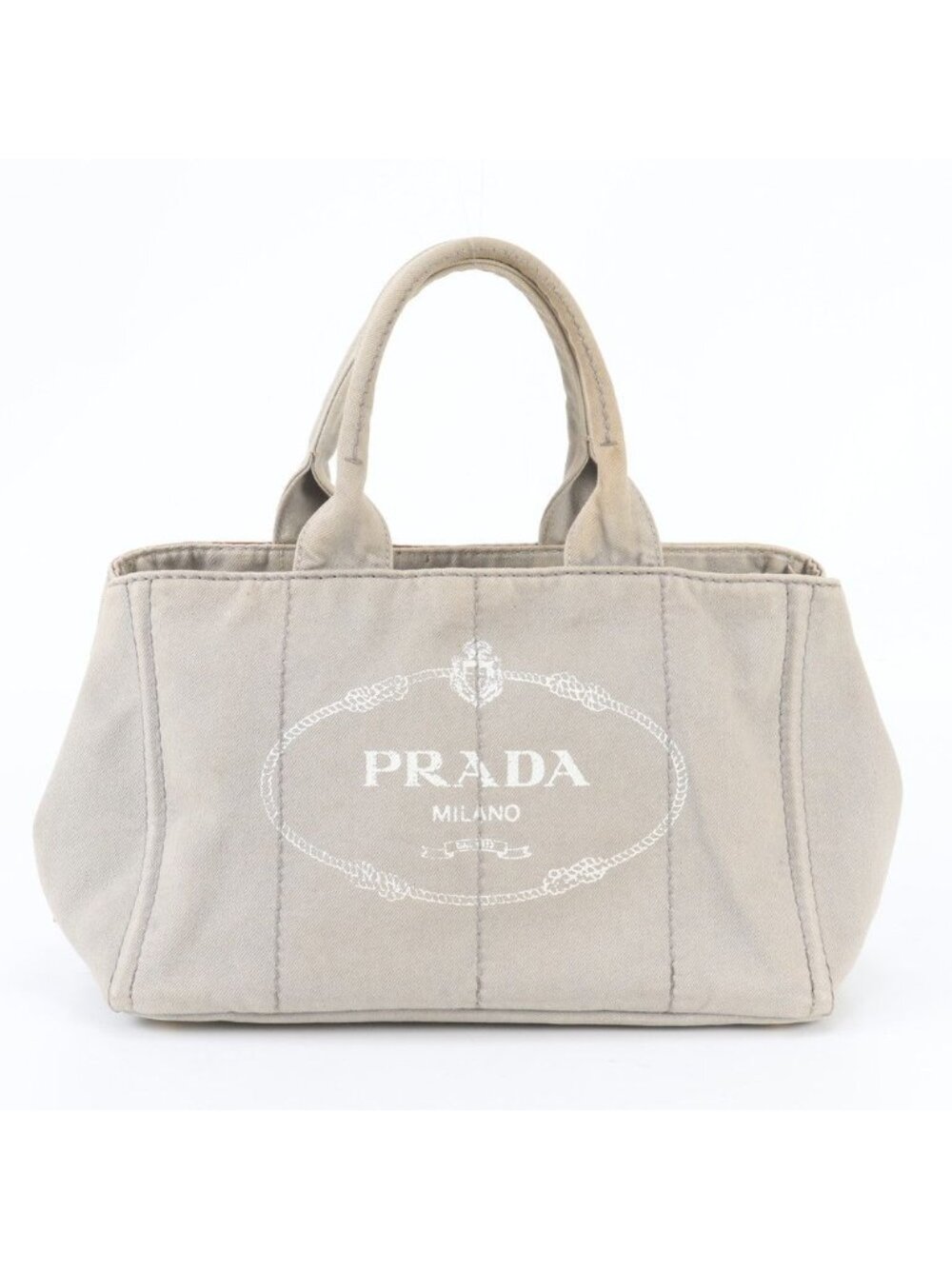 Prada Canapa Denim Tote Shoulder Hand